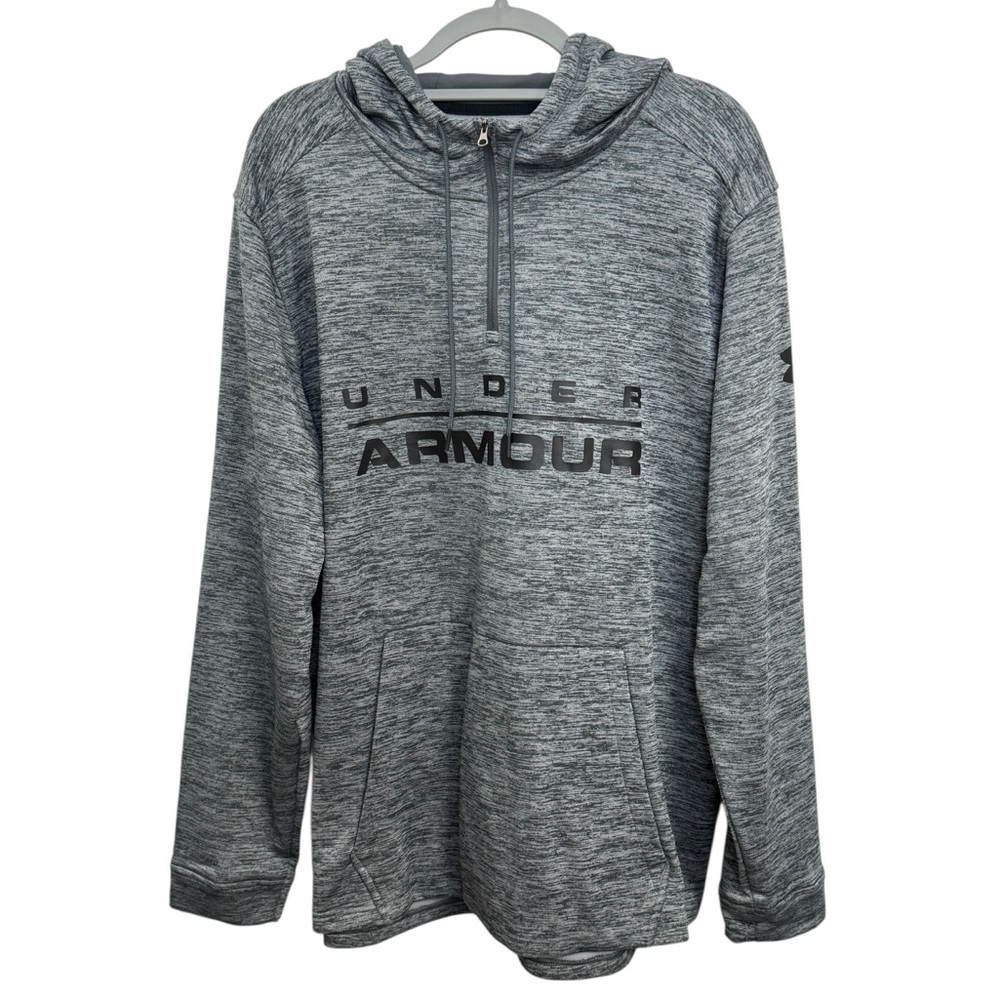 Under Armour Men's Heathered Gray Hoodie Size 2XL